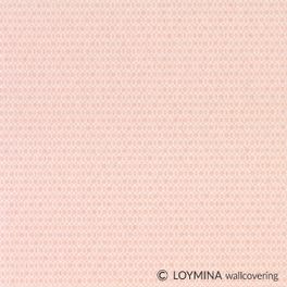 Флизелиновые обои "Gossamer" производства Loymina, арт.GT3 007/1, с классическим геометрическим узором в пастельно розовых оттенках, купить в шоу-руме в Москве, бесплатная доставка